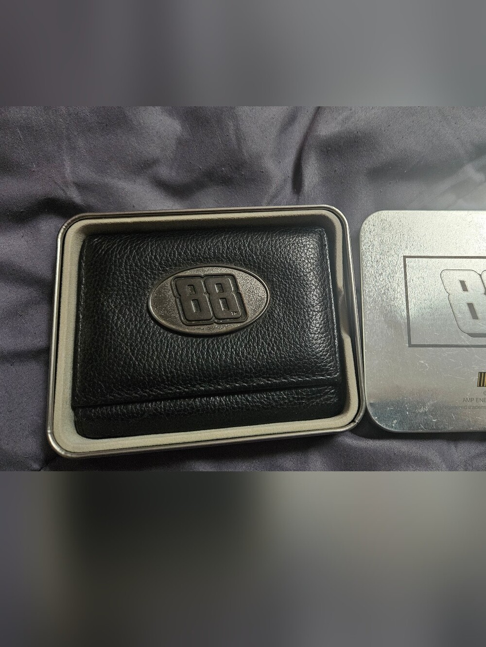 Dale Earnhardt #88 Black Leather Trifold Wallet NASCAR Official Licensed